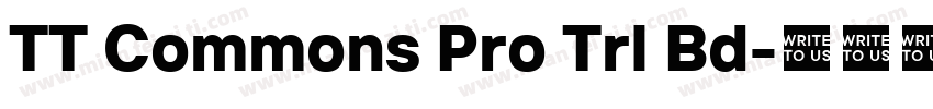 TT Commons Pro Trl Bd字体转换